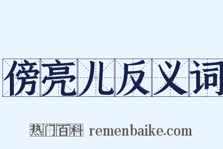 傍亮儿反义词是什么意思的图片